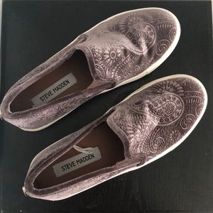 Light Purple Slip On Shoes
